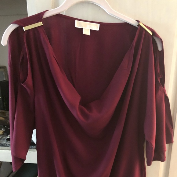 Burgundy Michael Kors dress shirt - Picture 2 of 2